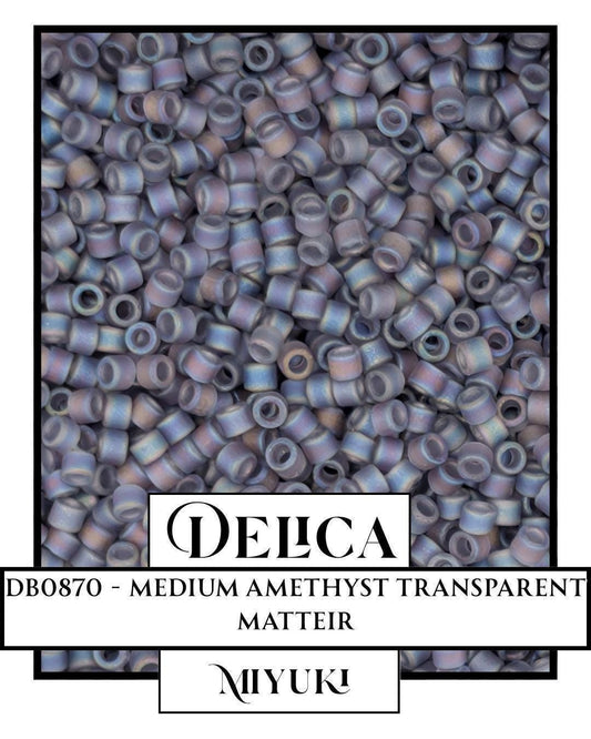 Miyuki Delica Beads - High Quality Medium Amethyst Size 11 Seed Beads | Resealable Bead Bags