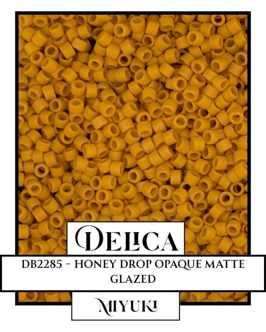 Miyuki Delica Beads 11/0 Honey Drop Opaque Matte – Premium Glass Seed Beads