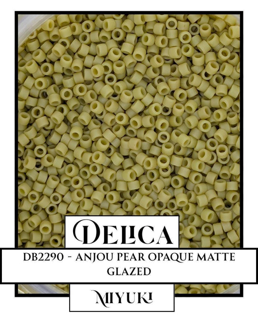 Miyuki Delica Beads - 11/0 Japanese Seed Beads | Pear Color Matte Finish, Resealable Bag