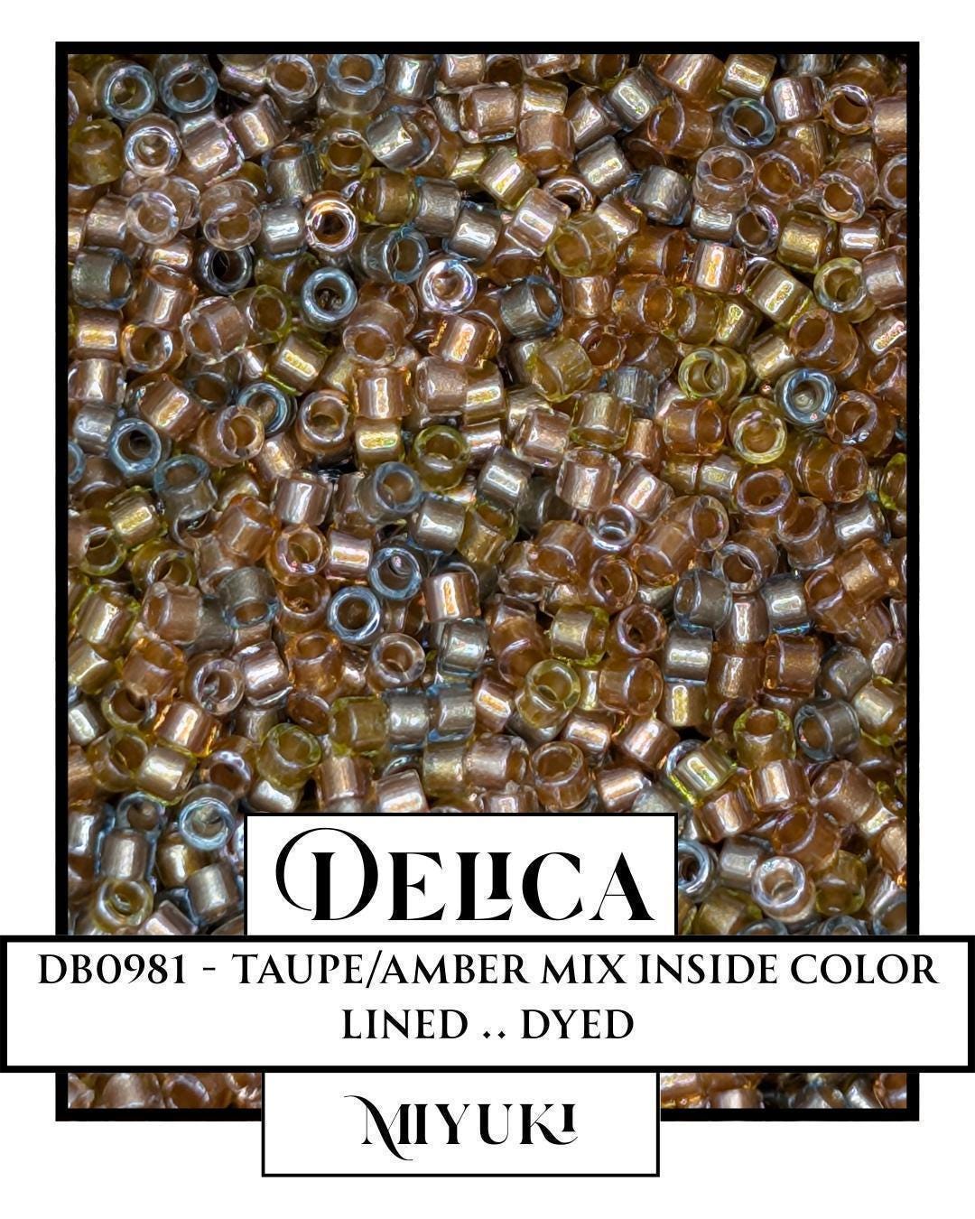 Miyuki Delica Beads - 11/0 Taupe Amber Mix | Genuine Japanese Glass Seed Beads