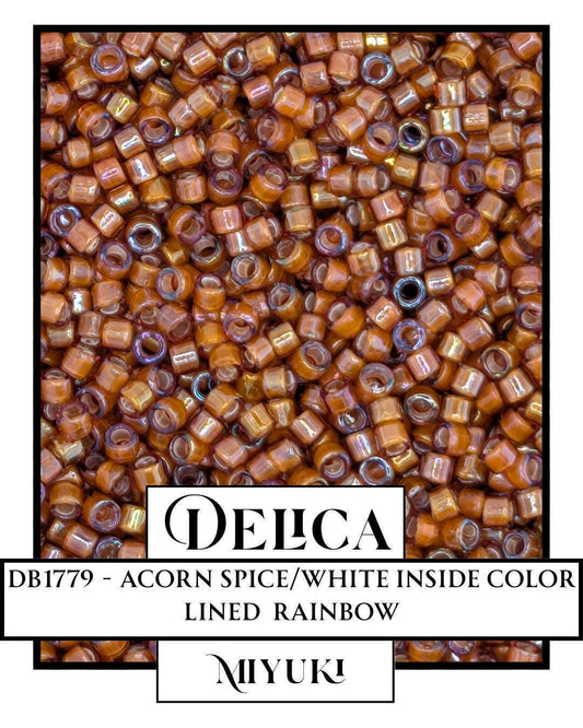 Miyuki Delica Beads | Genuine Japanese Glass Seed Beads 11/0 Acorn Spice White