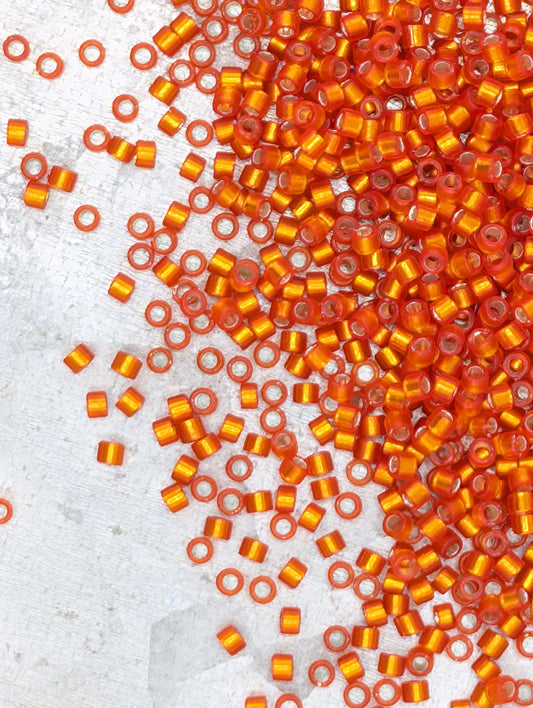 Miyuki Delica Beads - Dark Orange Size 11/0 | Japanese Glass Seed Beads, Resealable Mylar Bag