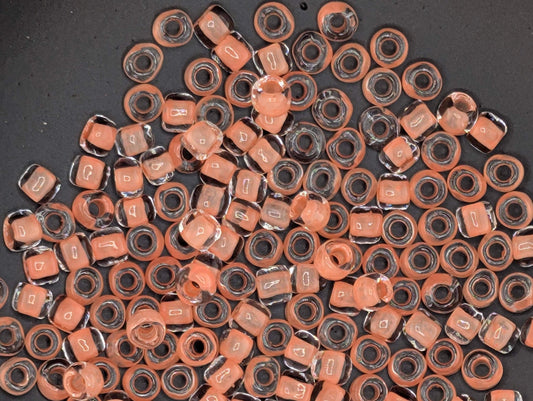 Tangerine Seed Beads - 6/0 Size Matsuno Dynamites Translucent Spacer Beads Pack
