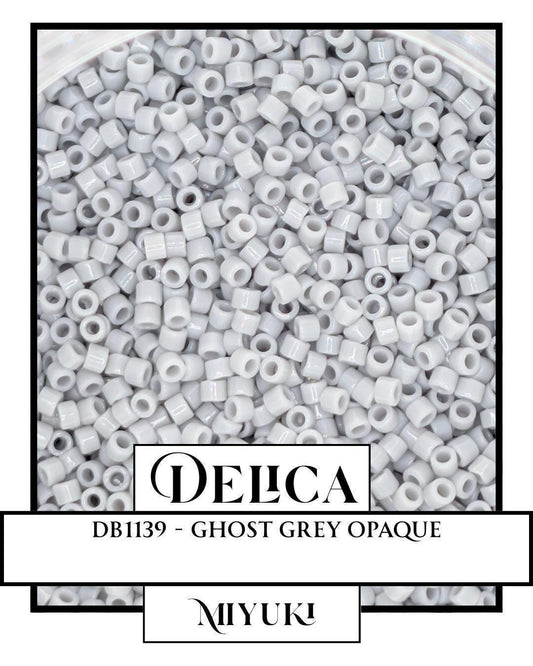 Miyuki Delica Beads - Ghost Grey 11/0 Uniform Seed Beads | Resealable Bead Bags