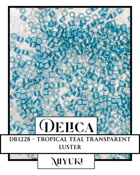 Miyuki Delica Beads - Tropical Teal Size 11/0 Glass Seed Beads | 7g Resealable Bag