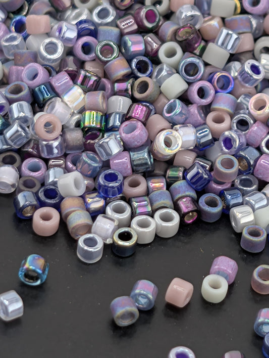 Miyuki Delica Beads - Exclusive Learise Mix Stormy Amethyst Shores, 1400+ Glass Seed Beads