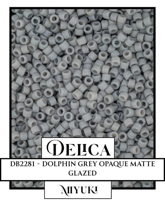Miyuki Delica Beads – 11/0 Dolphin Grey Matte Glazed Japanese Glass Seed Beads