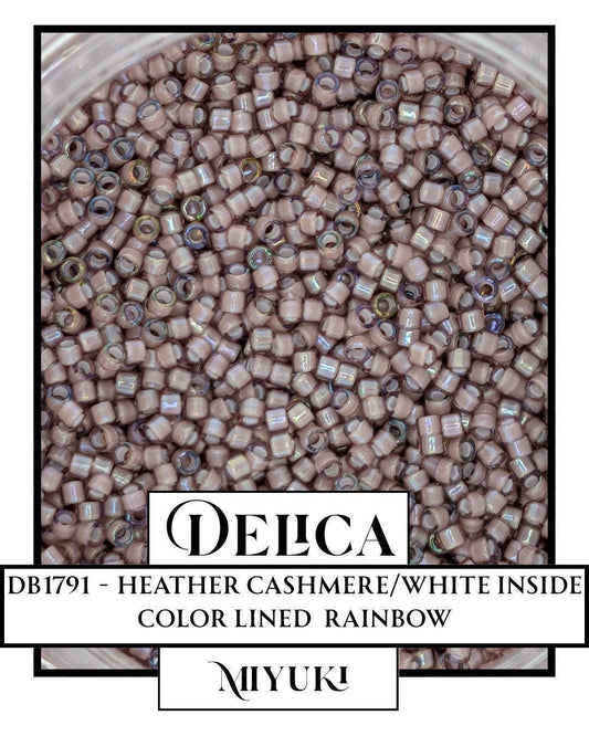 Miyuki Delica Beads – Heather Cashmere 11/0 Seed Beads in Resealable Mylar Bag