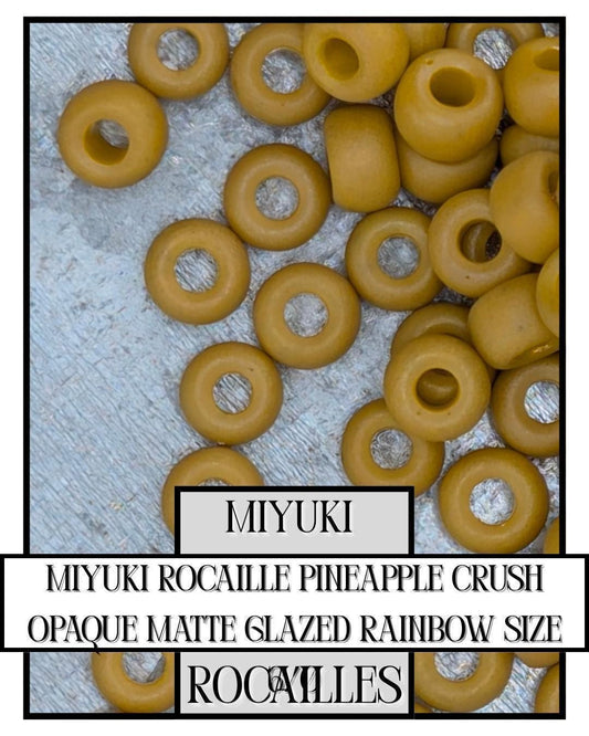 Miyuki Rocaille Beads – Pineapple Crush Size 6/0 | Opaque Matte Rainbow Glaze