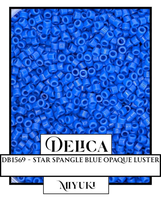 Miyuki Delica Beads – Japanese Glass Seed Beads Size 11/0 Star Spangle Blue