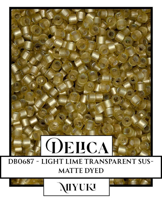 Miyuki Delica Beads 11/0 Light Lime – Genuine Japanese Seed Beads in Resealable Mylar Bag