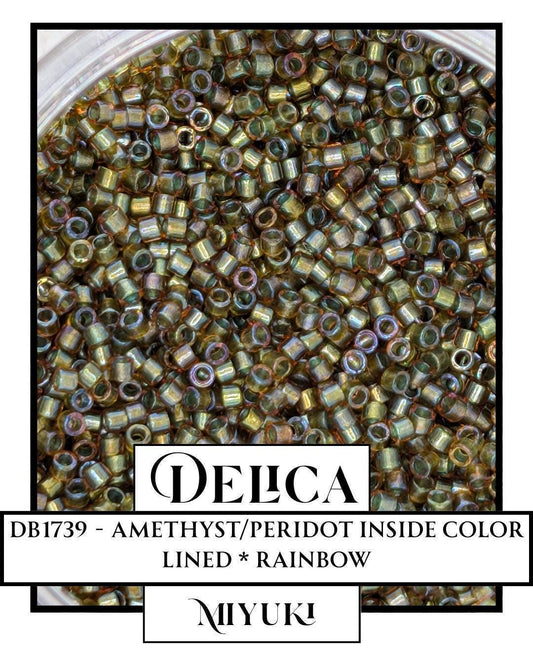 Miyuki Delica Beads 11/0 Amethyst Peridot – Premium Japanese Glass Seed Beads