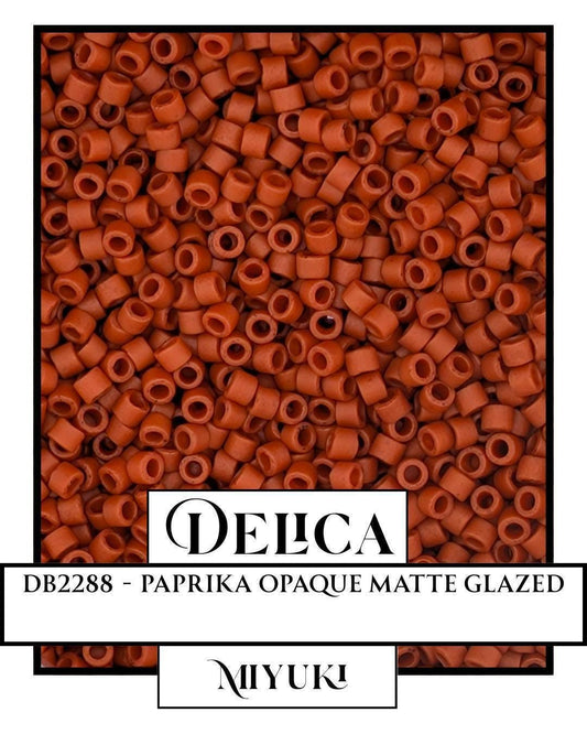 Miyuki Delica Beads 11/0 Paprika Matte - Premium Japanese Seed Beads in Resealable Mylar Bag