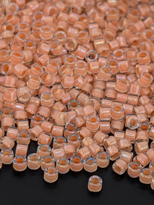 Miyuki Delica Beads – 7 Gram Bead Tubes | Crystal Peach Glass Seed Beads