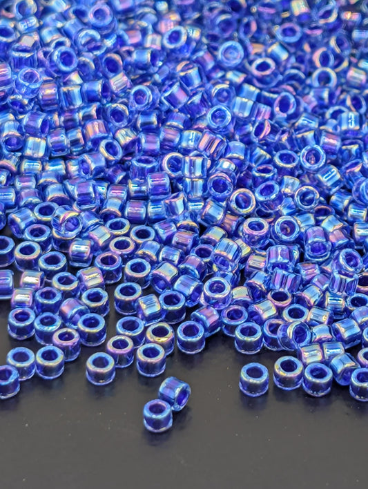 Miyuki Delica Beads - Size 11/0 Japanese Glass Seed Beads in Aqua Violet