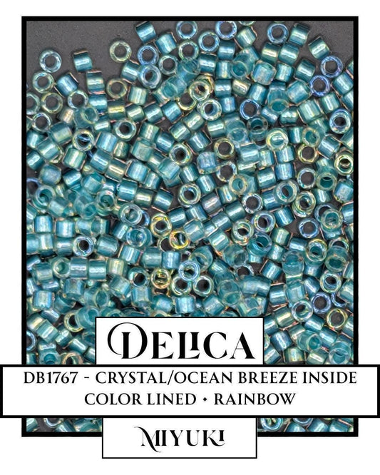 Miyuki Delica Beads - 11/0 Crystal Ocean Breeze | Japanese Glass Seed Beads, 7g