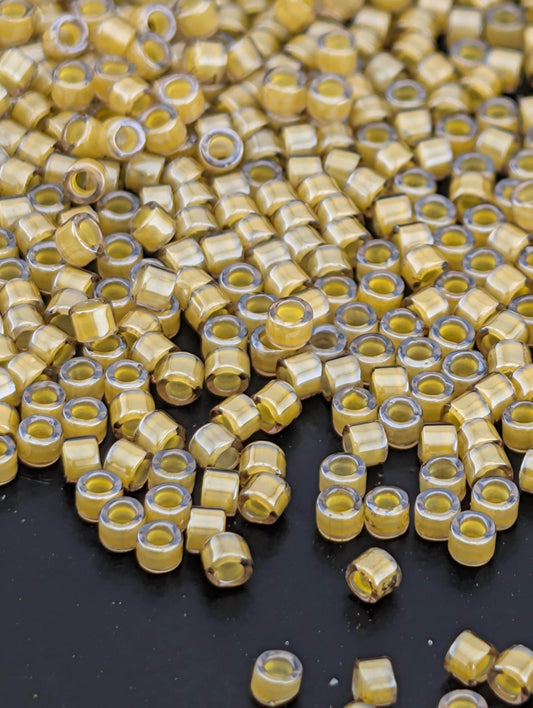 Miyuki Delica Beads - Luminous Amber Size 11/0 Glass Seed Beads for Bracelet Making
