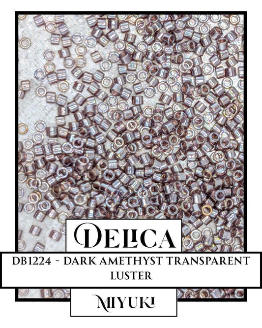 Miyuki Delica Beads - Dark Amethyst 11/0 Japanese Glass Seed Beads, 7g