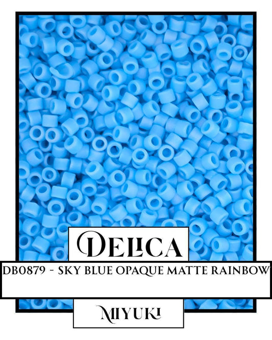 Miyuki Delica Beads - Sky Blue 11/0 Seed Beads | Japanese Glass, Uniform Size