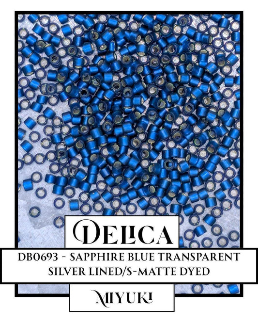 Miyuki Delica Beads - Sapphire Blue Size 11/0 Glass Seed Beads for Weaving