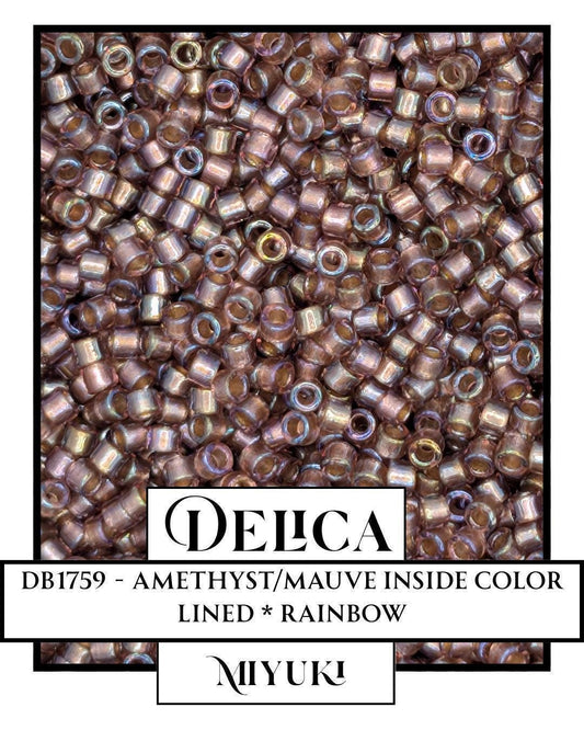 Miyuki Delica Beads - Amethyst Mauve 11/0 Seed Bead Package | Glass Beads for Jewelry