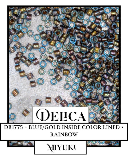 Miyuki Delica Beads - 11/0 Japanese Glass Seed Bead Pack | Blue Gold ICL* R