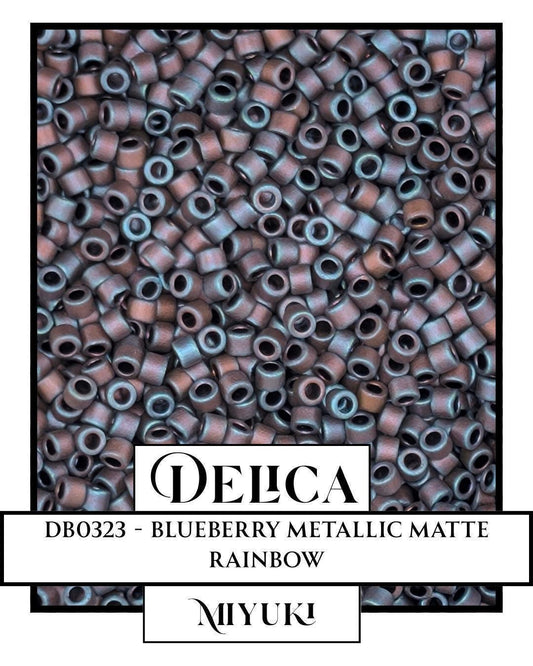 Miyuki Delica Beads - Japanese Seed Beads Size 11/0 | Blueberry Glass, Small Hole, High Quality
