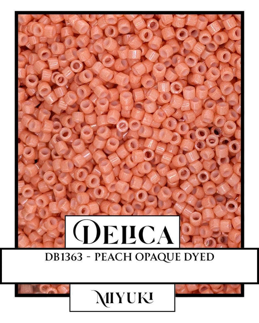 Miyuki Delica Beads Size 11 Seed Beads - Peach Opaque Salmon Glass Seed Jewelry