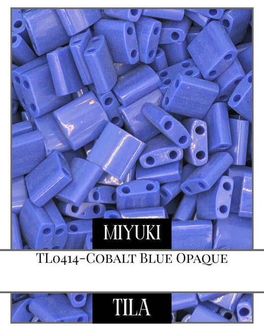TL0414-Miyuki Tila Beads:Cobalt Blue O (7.5g pkg)