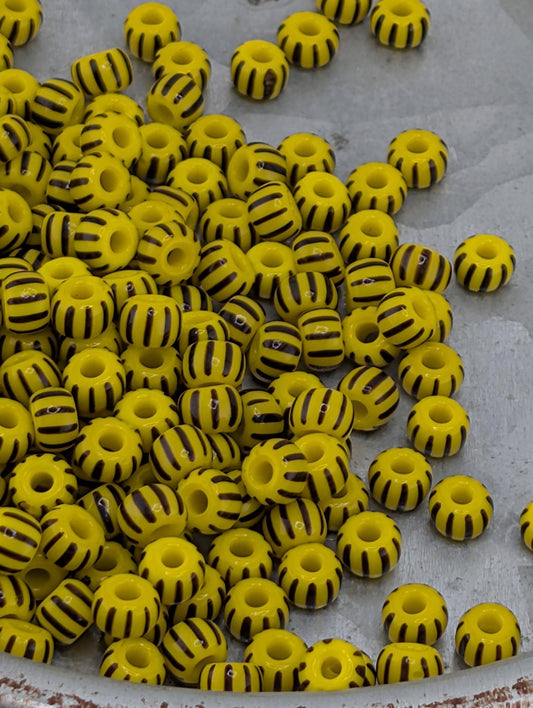 Yellow & Brown | Preciosa Ornela Seed Beads | Size 8/0 | 15g Pkg ~630 pcs