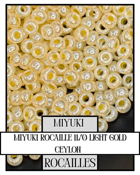 11-0516 Miyuki Rocailles 11/0 | Light Gold Ceylon 20g