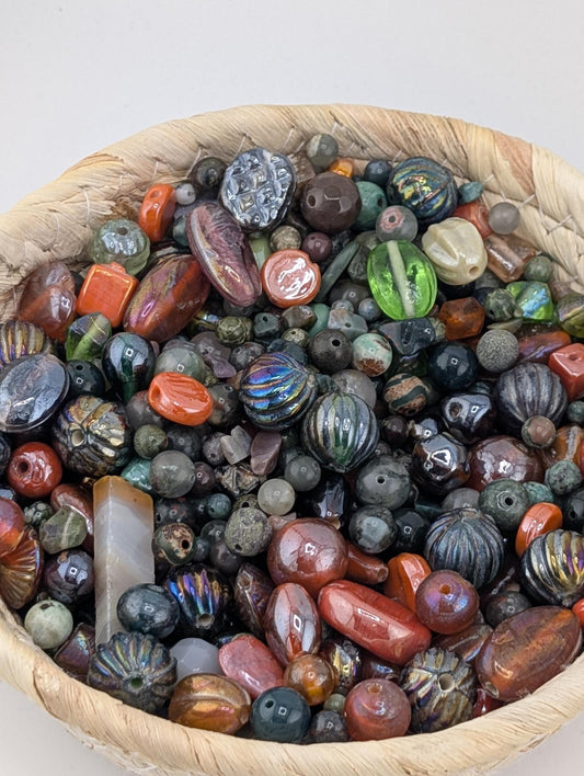 Exclusive "Enchanted Grove" Fancy Jasper Mix: Natural Gemstone Beads for Jewelry Making (2oz pkg)